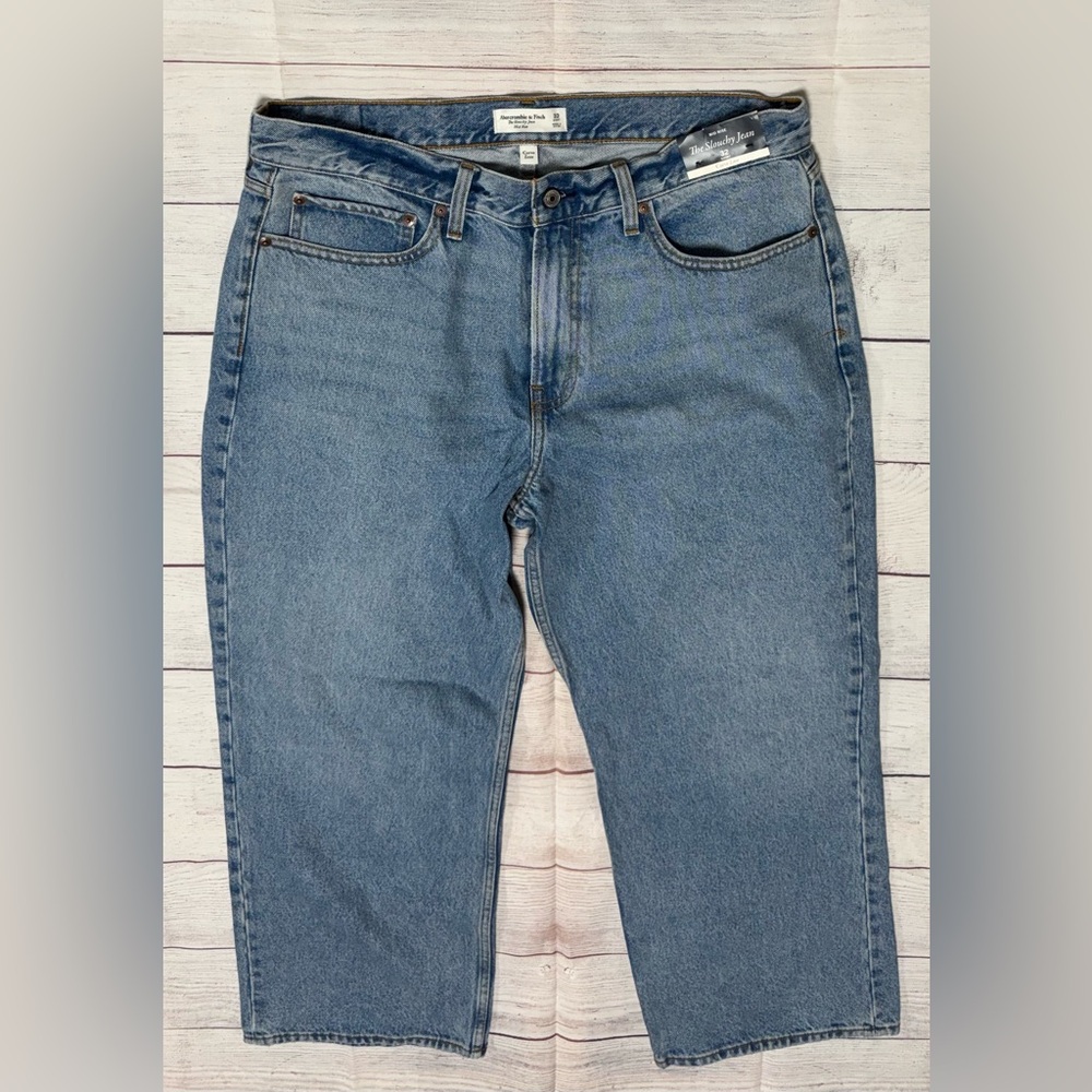 Abercrombie & Fitch Blue Wide Leg Jeans